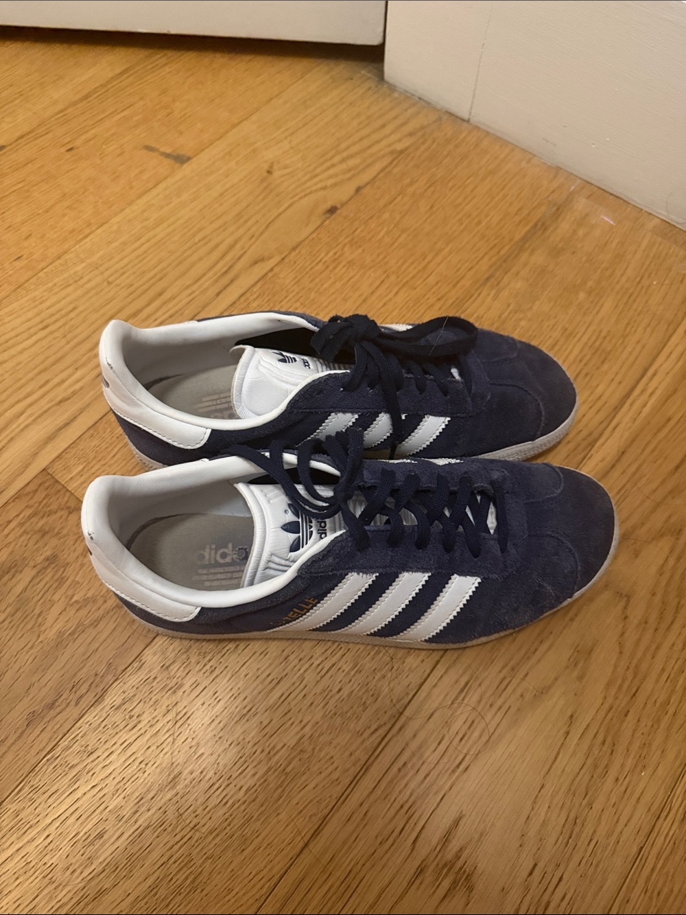 adidas Men’s Suede Sneakers in Navy and White